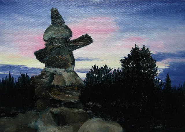 Day 100 - Penney - Inukshuk at Sunset
